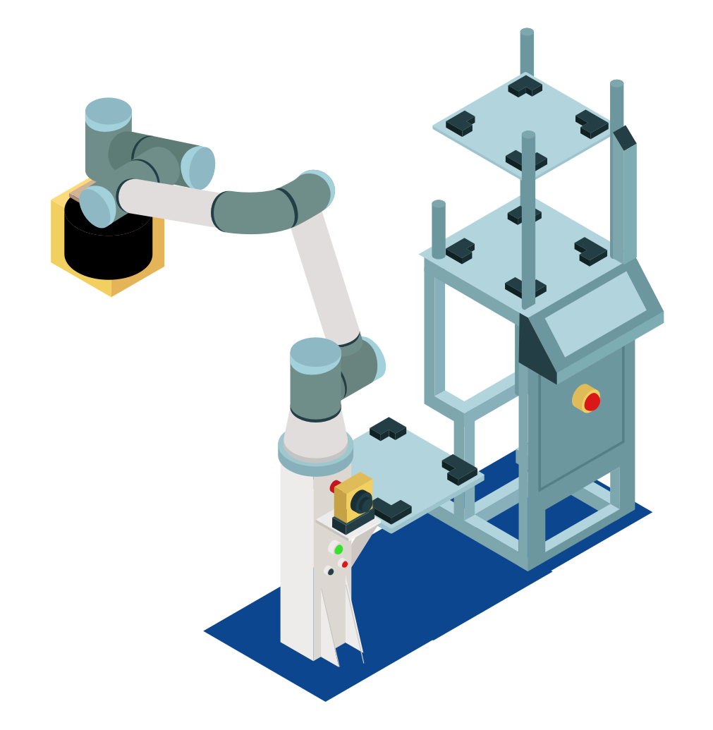 SECS/GEM Collaborative robot to load/unload pods, foups, cassettes and wafer carriers